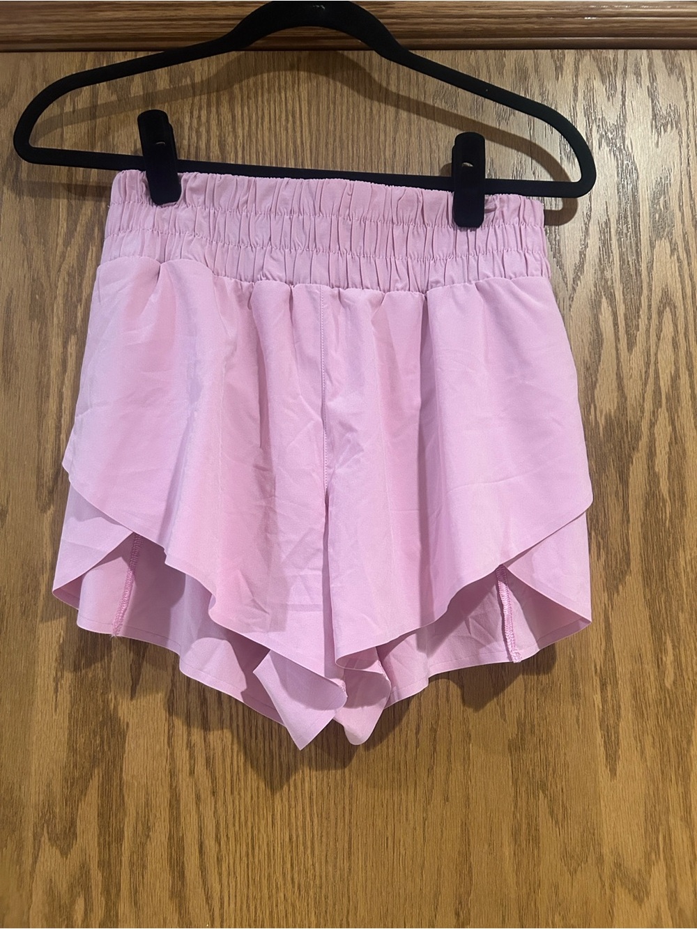 SPANX Light Pink Ruffle Layered Skort Shorts
